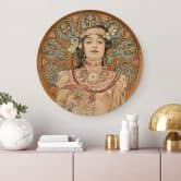 Tableau sur bois rond Mucha - Moet et Chandon 
