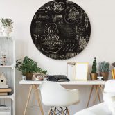 Holzbild World of good feelings - Rund 