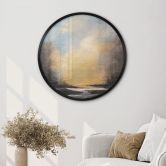 Poster Goldenes Licht am Abendhimmel - Bergius - Rund 