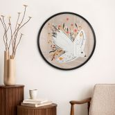 Poster Colombe de la paix avec petites fleurs - Bloom 