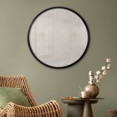 Poster Abstrakte Halbkreise in Soft Beige - Bloomery Decor - Rund 