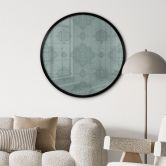 Poster Mandala-Muster Marrakesch Grün - Bloomery Decor - Rund 