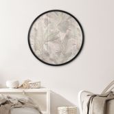 Poster Tropische Bladeren in de Jungle Pastel - Bloemdecor - Rond 