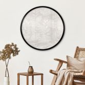 Poster Tropische Blätter Beige - Bloomery Decor - Rund 