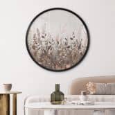 Poster Blumenwiese Vintage - Lane - Rund 