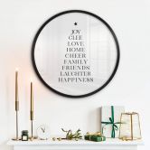 Poster Spruch - Weihnachtsbaum Typografisch Rund - Blursbyai 