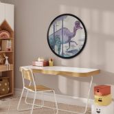Kinder-Poster Corythosaurus - Braun - Rund 
