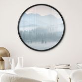 Poster Neblige Waldlandschaft im Herbst - Eisenmann - Rund 