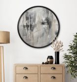 Poster Abstrakte Landschaft - Fedrau - Rund 