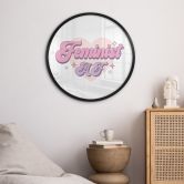 Poster Feminist AF Rosa Herz - Rund 