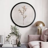 Poster Blumen Illustration - Vergissmeinnicht - Goed Blauw - Rund 