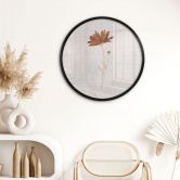 Poster Wildblume abstrakt - Goed Blauw - Rund 