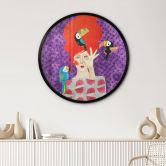 Poster Frau mit Tukan-Trio - Hülya - Rund 