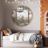 Poster Kikki Belle - Heimische Tiere im Wald - Rund 