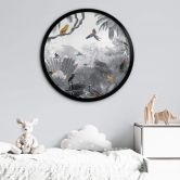 Poster Kikki Belle - Tropische Vogels in het zwart wit 