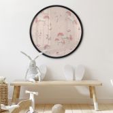 Poster Verzauberte Einhörner mit Kirschblüten - Kikki Belle - Rund 