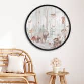 Poster Waldtiere im Herbst - Kvilis - Rund 