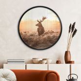 Poster Majestätischer Hirsch - Rund 