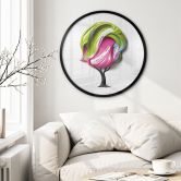 Poster Baum mit bunter 3D-Krone - Mielu - Rund 