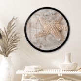 Poster Sternfisch im goldenen Strand - Rund 