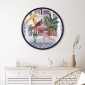 Poster Urlaub auf dem Balkon - Tomljanovic - Rund 