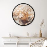Poster Muscheln am sonnigen Strand - Treechild - Rund 