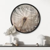 Poster Pusteblume in Morgentau - Treechild - Rund 