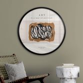 Poster Schwarze Pinselstriche - Imagine Yoko - Treechild - Rund 