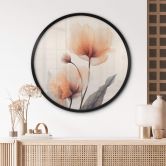 Poster Zarte Blüten - Blumenposter Rund - Treechild 