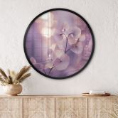 Poster Zarte Orchidee in Lila - Treechild - Rund 