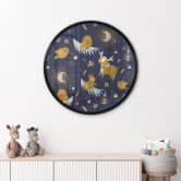 Poster Waldtiere in der Nacht - UN Designs - Rund 