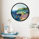 Poster Goed Blauw - Unterwasser - Rund 
