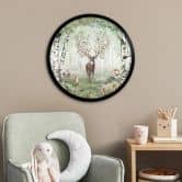 Poster Kikki Belle - Hirsch im Sommer - Rund 