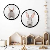Poster Sisi & Seb - Hasenohren - Rund 