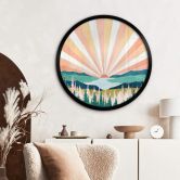 Ronde Poster SpaceFrog Designs - Retro Zomer 