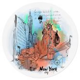 Sticker Mural Love your City - New York Statue de la Liberté 