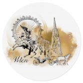 Wandtattoo Wien - Rund - Love your City 