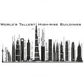 Wandtattoo Tallest Skyscrapers Skyline 