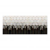 Selbstklebende Küchenrückwand Fredriksson - Hexagone: Schwarz und Grau 