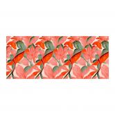 Self-adhesive kitchen splashback Coral red flowers - Treechild 