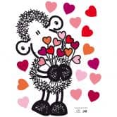 Sheepworld with Hearts Wall Sticker 