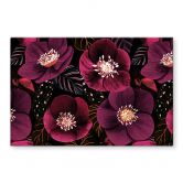 Spritzschutz Florale Blütenpracht in Purpurtönen - Anis Illustration 