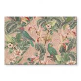 Spritzschutz Dschungel mit Papageien Rosa - Bloomery Decor 