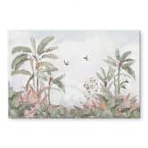 Spritzschutz Tropische Idylle mit Kolibri Blau - Bloomery Decor 
