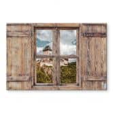 Spritzschutz 3D Holzfenster - Burg Karlstein 