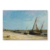 Spritzschutz Daubigny - Boote am Strand von Ètaples 