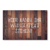 Spritzschutz Used Wood + Wunschtext 