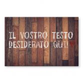 Spritzschutz - used wood mit Wunschtext! 