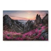 Spritzschutz Seo - Felsige Landschaft im Sonnenuntergang 