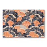 Spatscherm schelpmotief in oranje-blauw - Treechild 